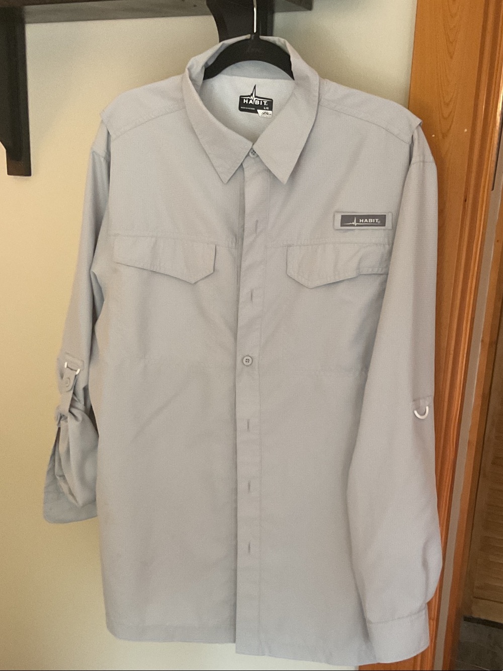 Love Light Gray Button-Up Shirt